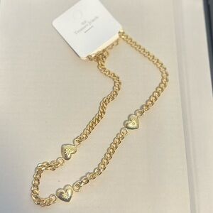 Timeless Beauty Gold Heart Charm Necklace